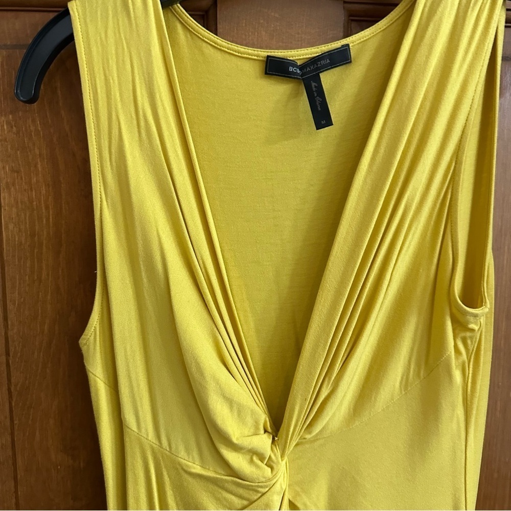 BCBG Yellow Sleeveless Dress NWOT - Picture 2 of 5